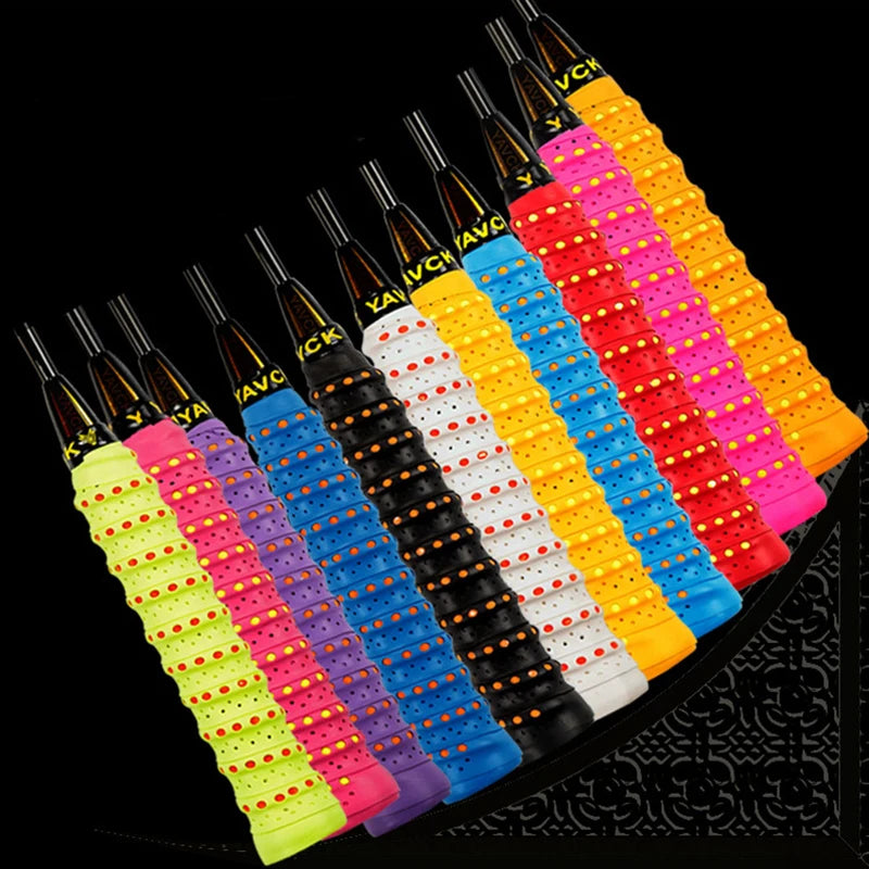 Tennis Racket Grip Tape 110cm Stretchy PU Anti-Slip Handle Wrap Racket Grip Tape Peaceful Pleasures Health and Wellness
