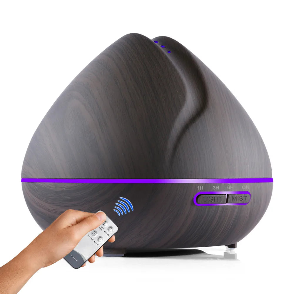 HOMEFISH 550ml Ultrasonic Aroma Diffuser | 7 LED Colors, Remote