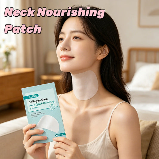 EELHOE Collagen Neck Patches – Firming Moisturizing Mask 4pcs Neck Sheet Mask Peaceful Pleasures Health and Wellness