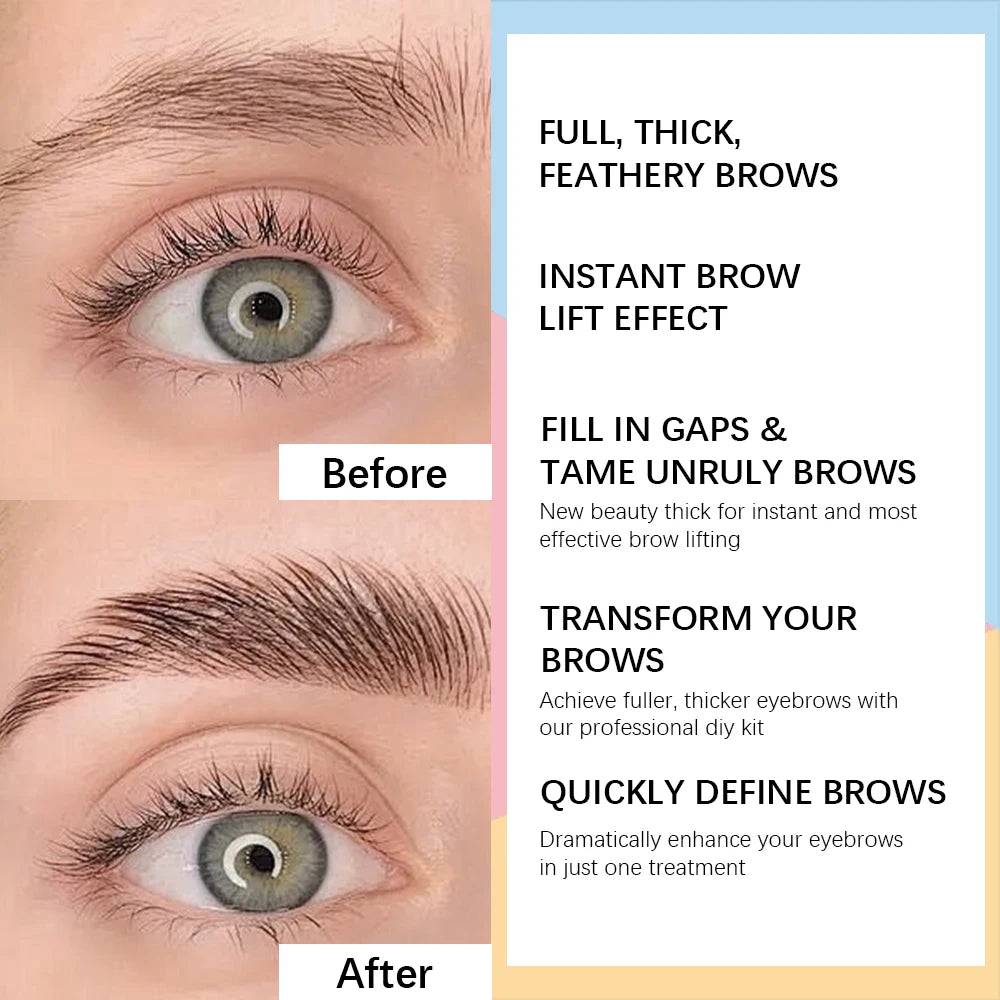 Brow Lamination Kit At Home DIY Eyebrow Lamination Kit Professional Eye Brow Perm Kit Instant DIY Eyebrow Lift Kit for Fuller Peaceful Pleasures Health and Wellness