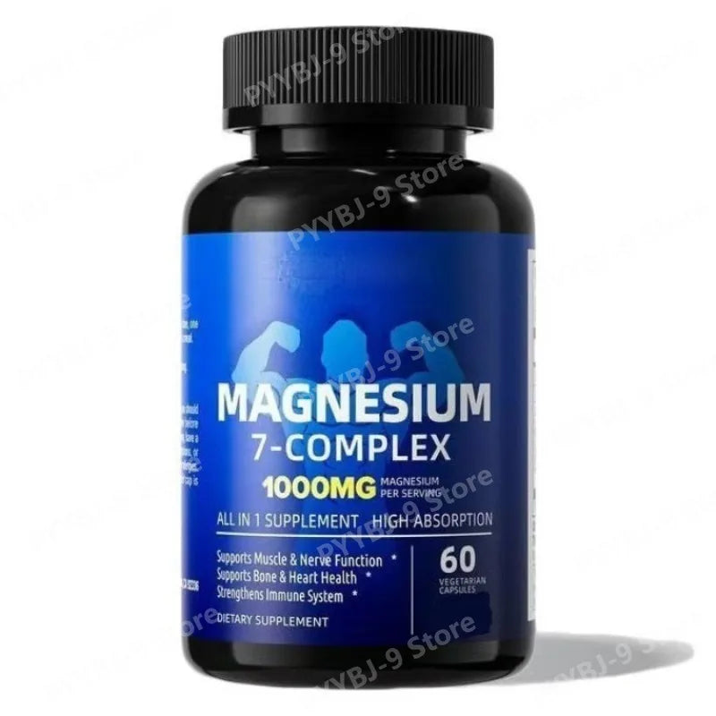 Magnesium 7 Complex 1000mg – Glycinate, Citrate, Zinc, D3 & B6 60ct