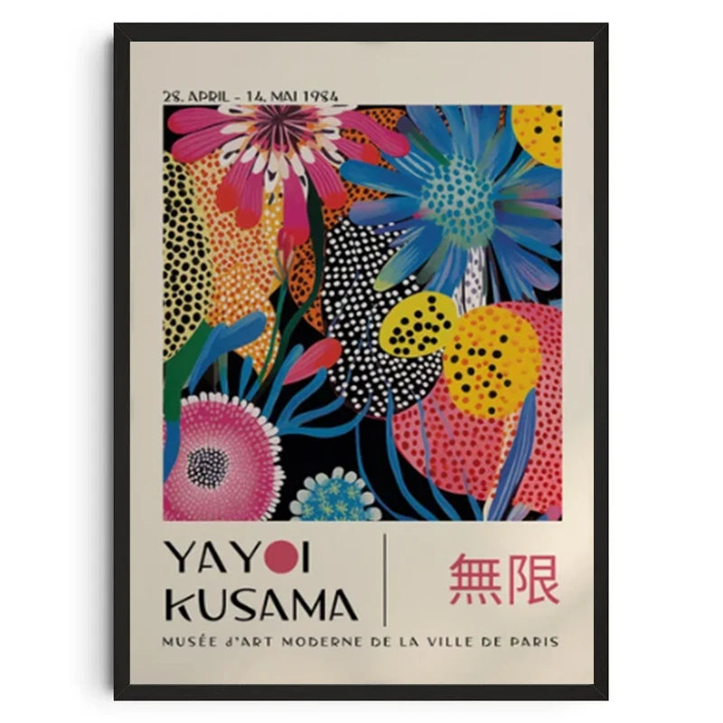 Yayoi Kusama Style Abstract Canvas Poster | Frameless Wall Art