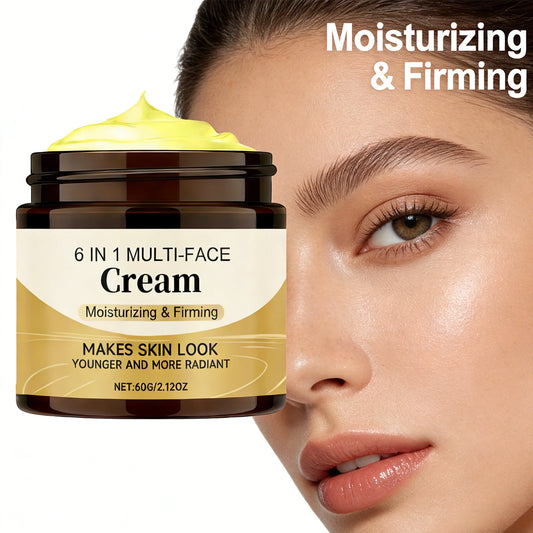 6 in 1 Multi Face Cream Moisturizing Firming Brightneing Skin Tone Nicotinamide Face Cream Lifting Tightening Face Skin Care Peaceful Pleasures Health and Wellness