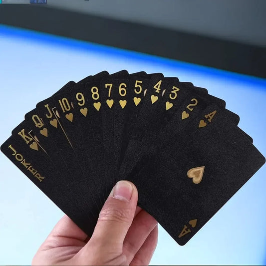 Black Rose Frosted Waterproof PVC Playing Cards | Texas Poker Deck Playing Card Deck Oasis Select