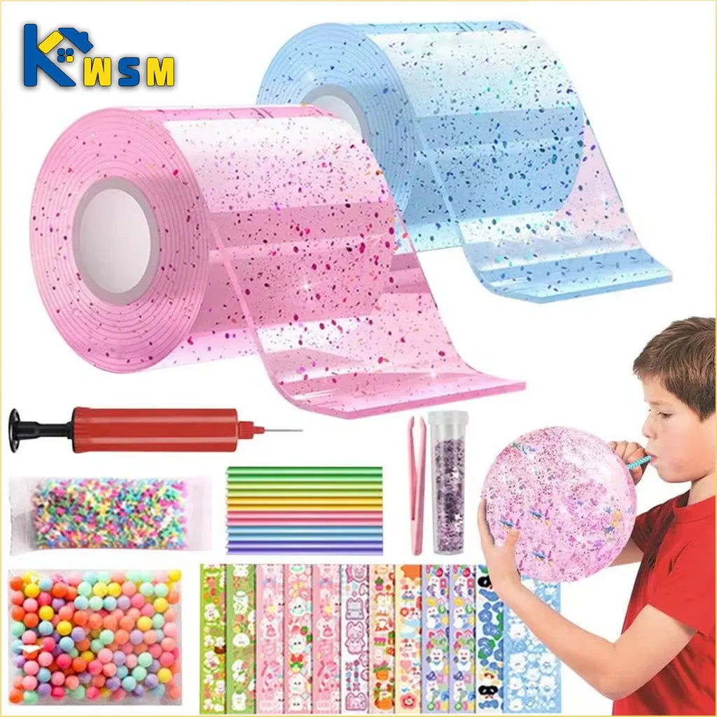 Glitter Nano Tape Bubble Kit – DIY Squishy Fidget Set for Kids