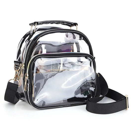 Women's Clear Transparent PVC Crossbody Shoulder Bag Crossbody Shoulder Bag Oasis Select