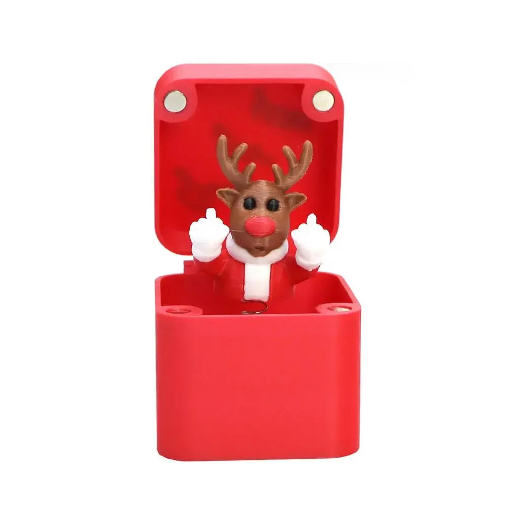 Christmas Middle Finger In A Box Prank Figure Home Party New Year Bouncing Character Statue Decoration Prop Special Special Gift Peaceful Pleasures Health and Wellness 03