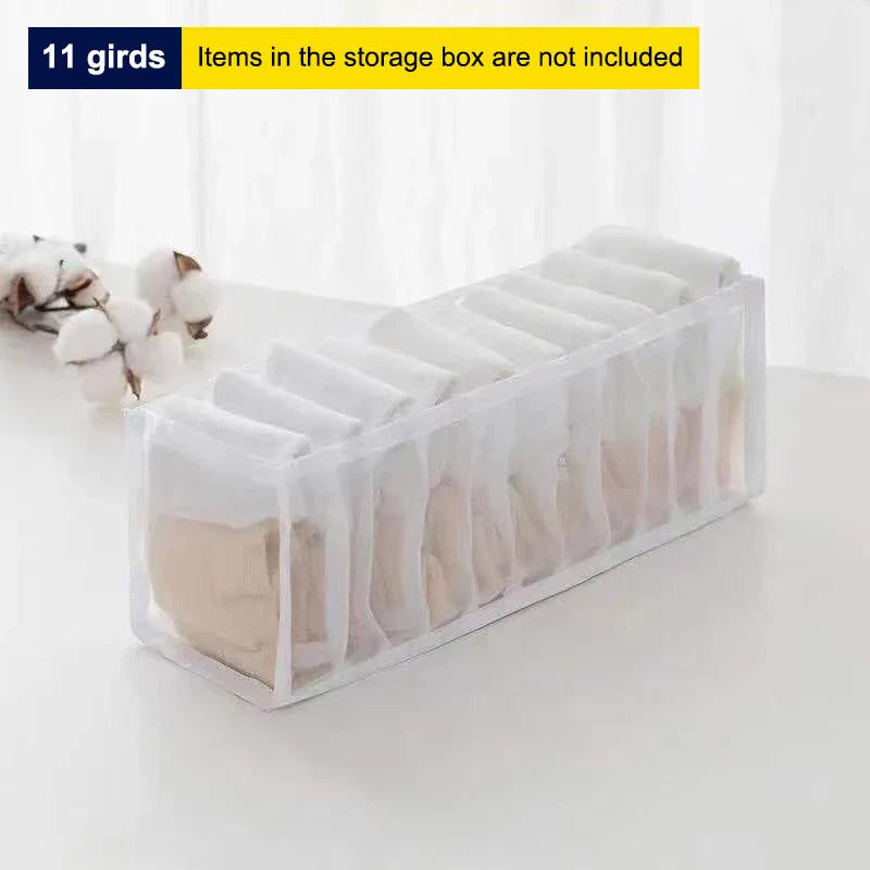 Mesh Drawer Organizer – 6/7/11 Grid Sock & Lingerie Storage