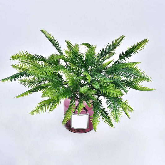 20-Pack Artificial Boston Fern Bush Silk Plant | Fake Greenery Artificial Fern Stems Peaceful Pleasures Health and Wellness green