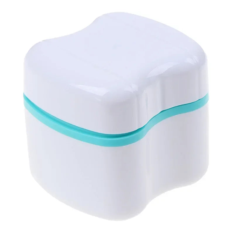 Denture Storage & Cleaning Box | Portable PP Case with Net Denture Storage Case Peaceful Pleasures Health and Wellness green