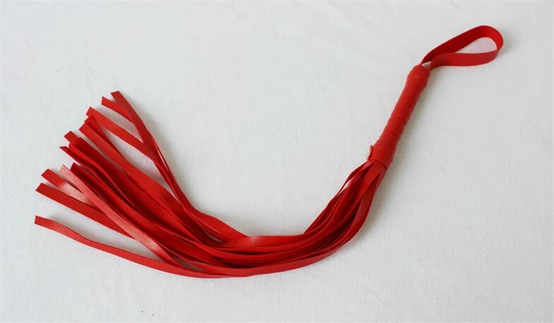 1PC PU Leather Horsewhip Riding Sports Equipment Anti-Slippery Handle Black Horse Whip Riding Horse Supplies Peaceful Pleasures Health and Wellness Red