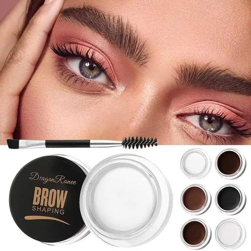 Long-Lasting Clear Eyebrow Styling Gel Wax with Brush – 6 Shades