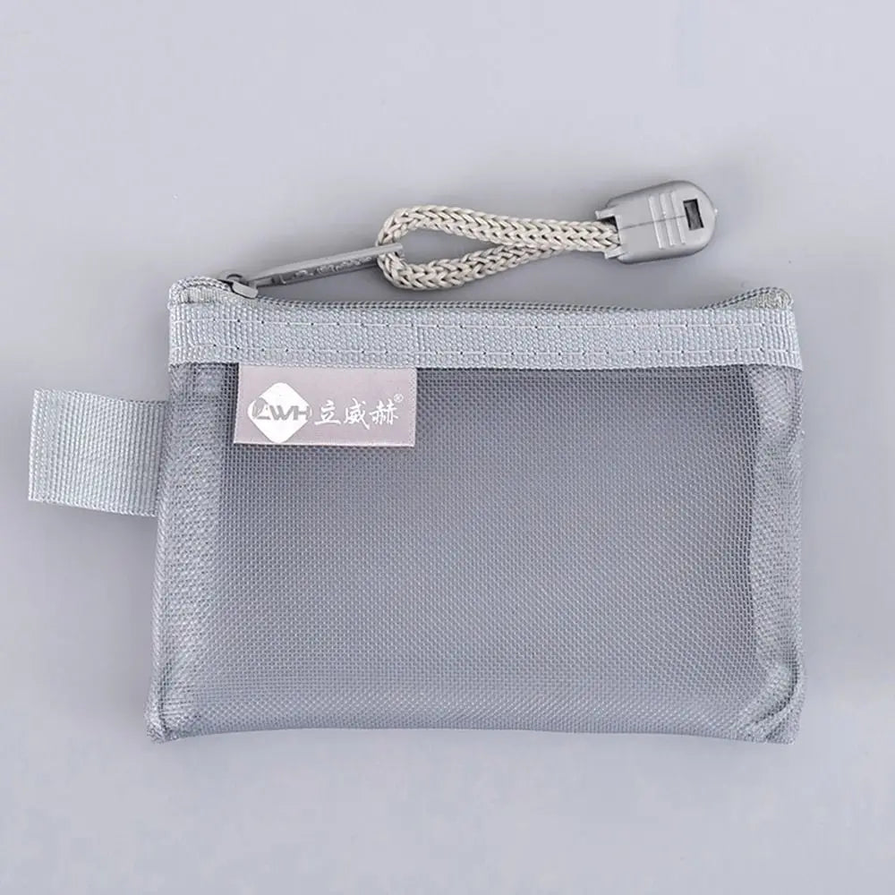 Mini Portable Lipstick Credit Card ID Card Data Line Key Storage Bag Coin Purse Mesh Card Bag Sundries Organizer Peaceful Pleasures Health and Wellness 06