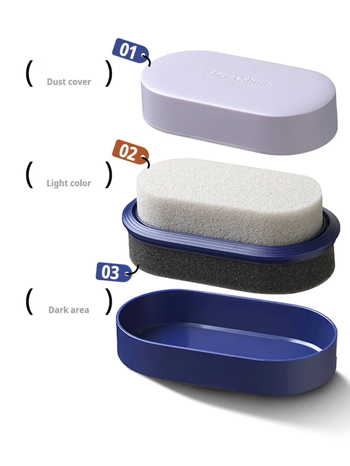 1Pcs Double-sided Sponge Shoe Polisher Portable Stain Removal Care Gentle on Leather Shoes Leather bag Leather jacket Peaceful Pleasures Health and Wellness