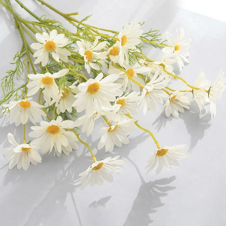 Artificial Silk Daisy Bouquet 5/10 Pcs – Wedding & Home Décor