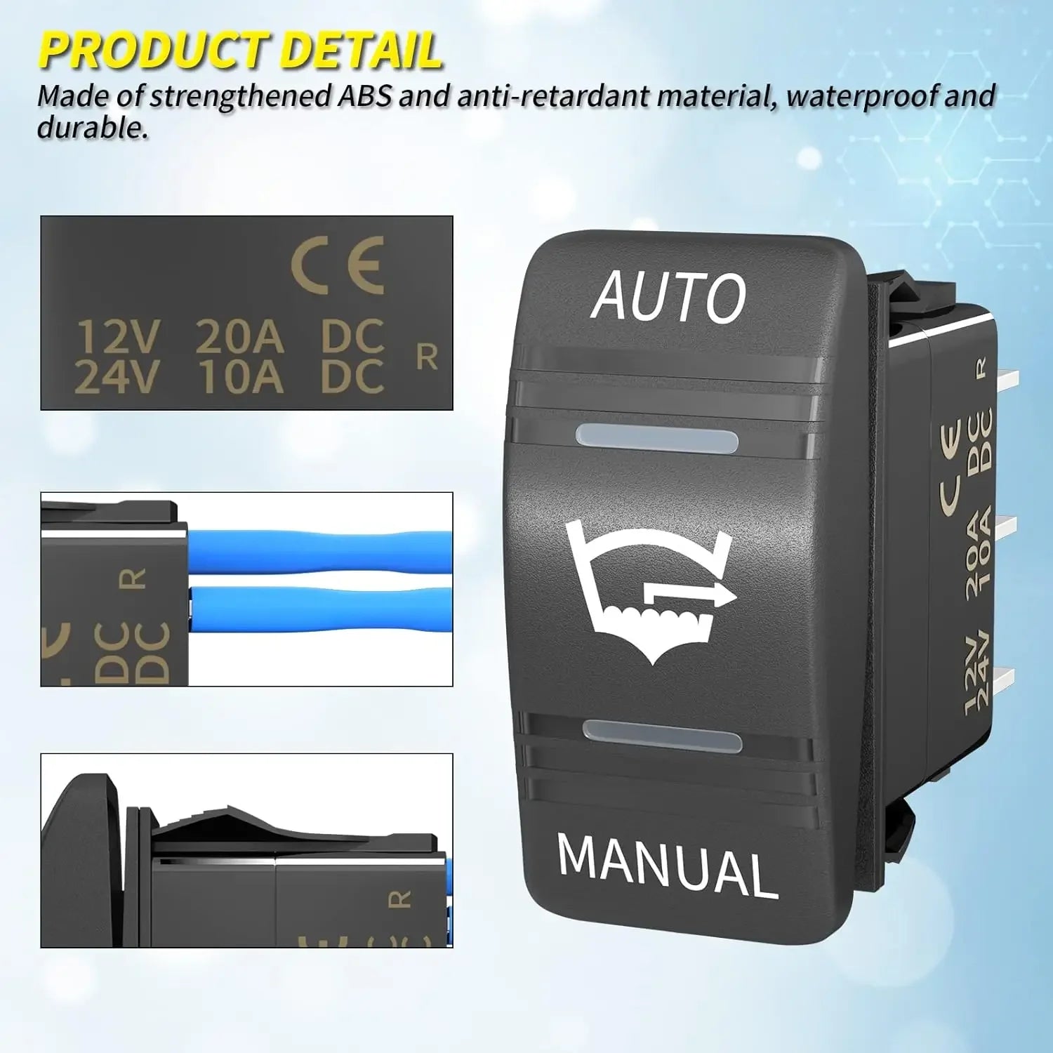 3-Way Bilge Pump Rocker Switch – Waterproof 12V/24V with LED Peaceful Pleasures Health and Wellness