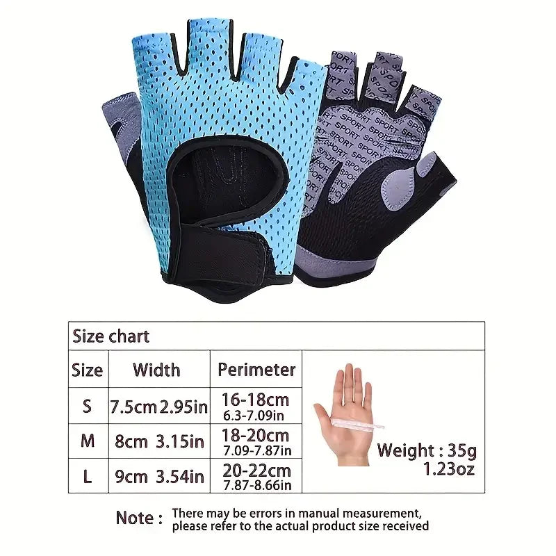 1Pair Non-Slip Cycling Gloves, Hollow Out Breathable Half Finger Gloves Butterfly Mesh For Riding ,Gym Fitness,Yoga Men& Women Peaceful Pleasures Health and Wellness