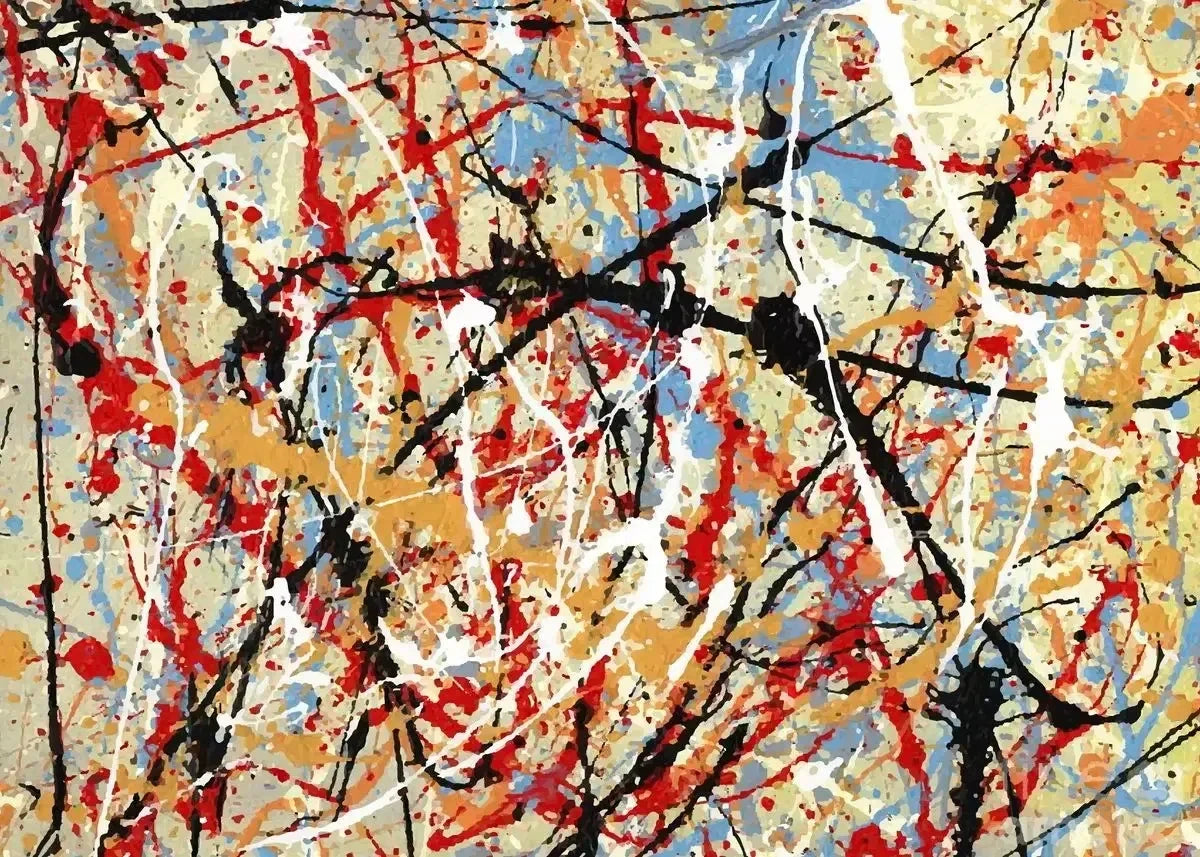 Jackson Pollock Abstract Oil Paintings on Canvas Famous Art Prints for Living Room Wall Decor Modern Art Posters Peaceful Pleasures Health and Wellness P7 30x40cm