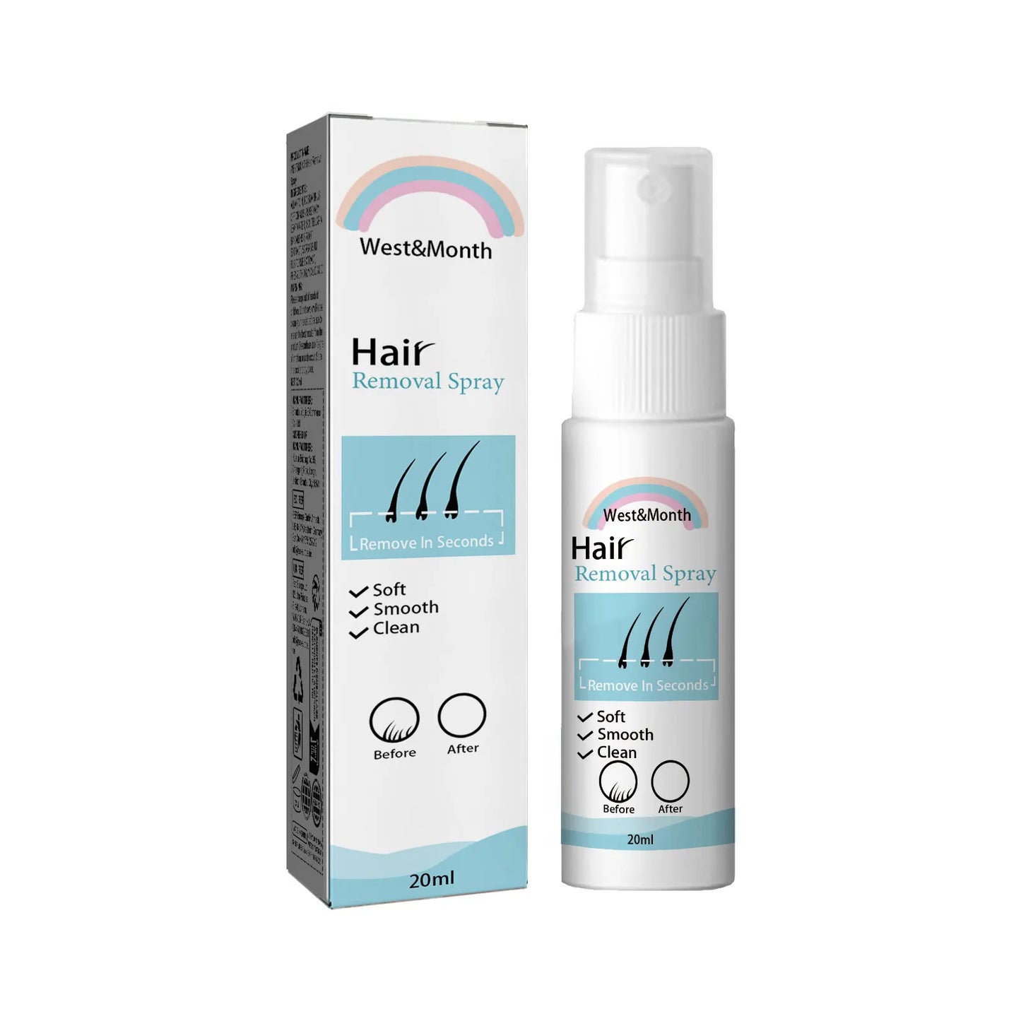 WEST MONTH Painless Hair Removal Spray | Body & Intimate 20ml