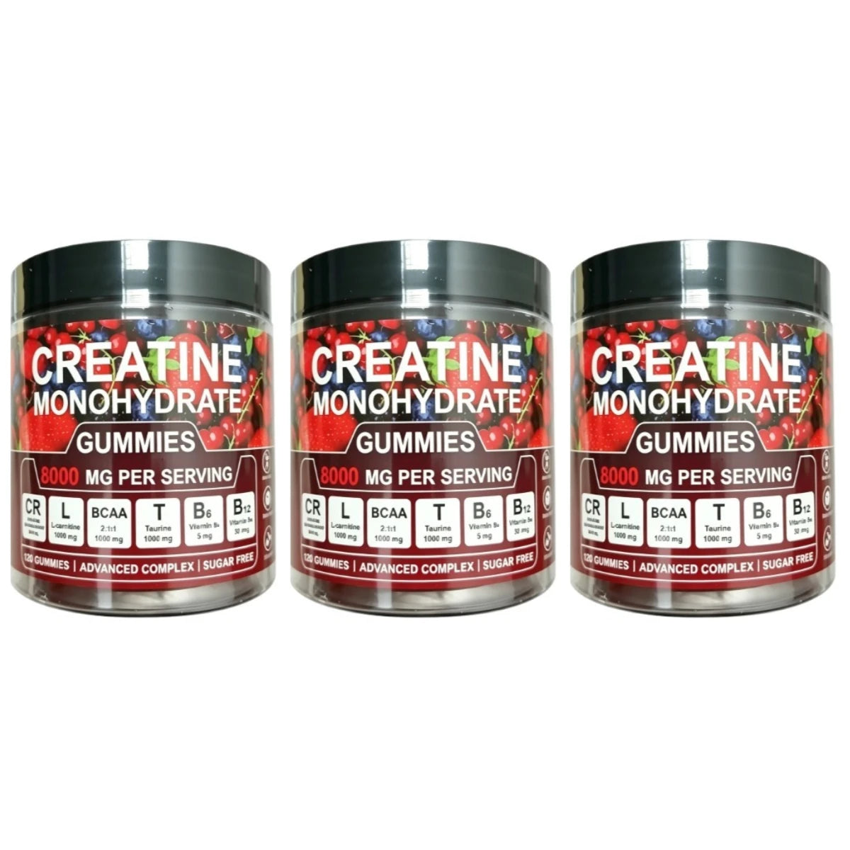 Sugar-Free Creatine Monohydrate Gummies 8000mg + Vitamins