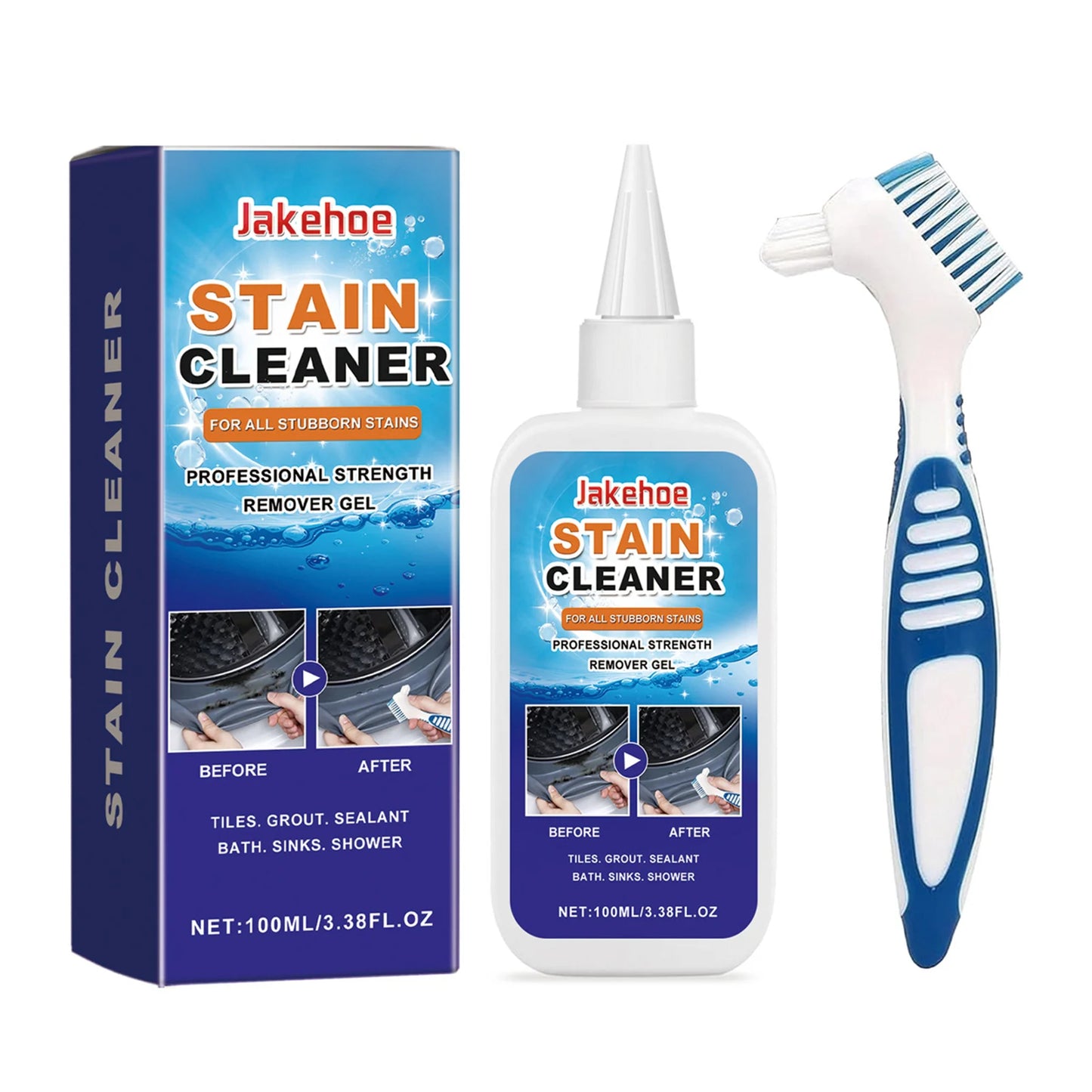 Household Stain Removing Gel Grout Cleaner For Tiles Grout Sealant Bathroom Kitchen Sinks Powerful Cleaning Agents With Brush Peaceful Pleasures Health and Wellness 1pc