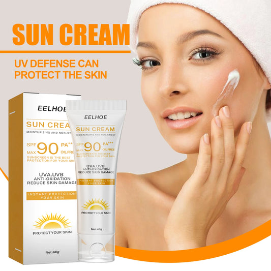 Facial Cream Sunscreen SPF 90 Brighten Sun Cream For Face Body Oil Control Moisturizer Daily Sunblock Skin UV Protective Lotion Peaceful Pleasures Health and Wellness