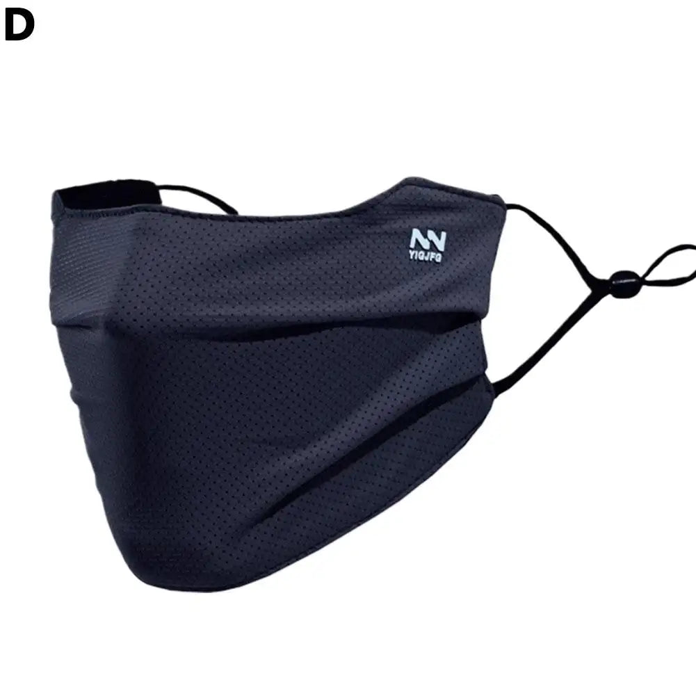 Breathable Ice Silk Face Mask for Sun Protection Peaceful Pleasures Health and Wellness One Size Blue
