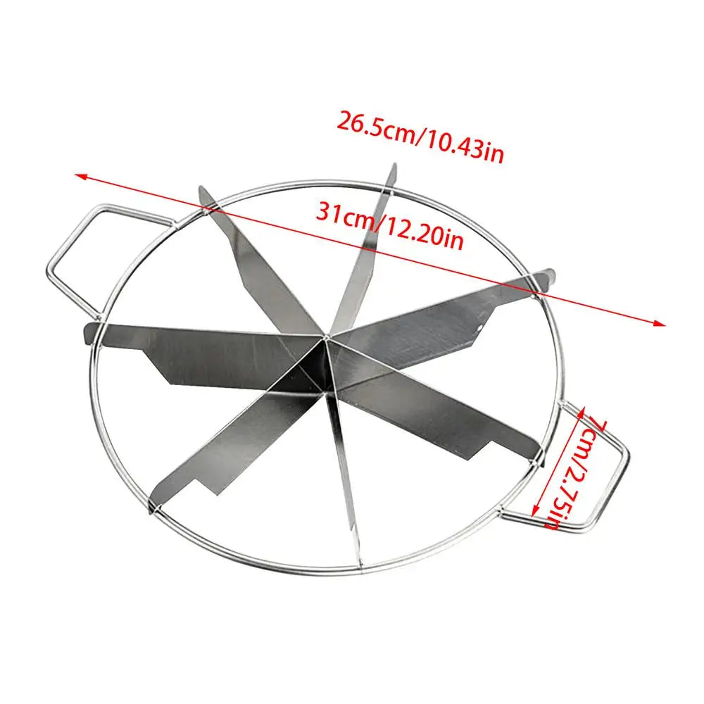 Round Thousand-layer Mousse Cake Pizza Slicer Stainless Steel Cake Cutting Mold Divider Baking Tool Cake For Bakeries & Home use Peaceful Pleasures Health and Wellness 7 Equal Brazil