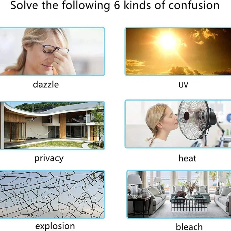 One-Way Privacy Window Film | UV & Heat Blocking | No Glue