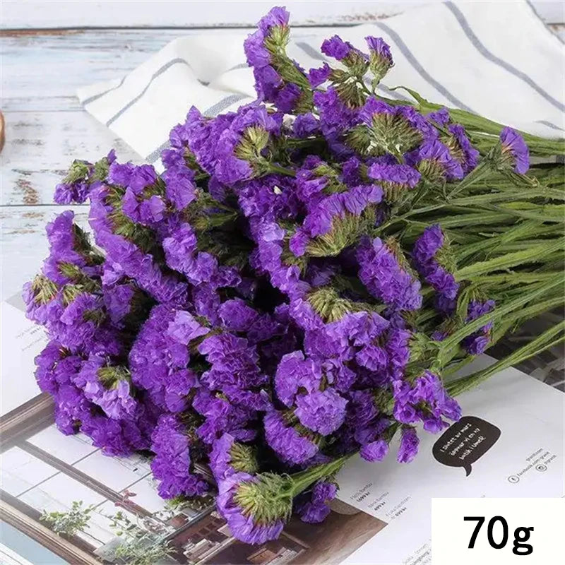 Natural Dried Forget-Me-Not Limonium Bouquet | Boho Home Decor