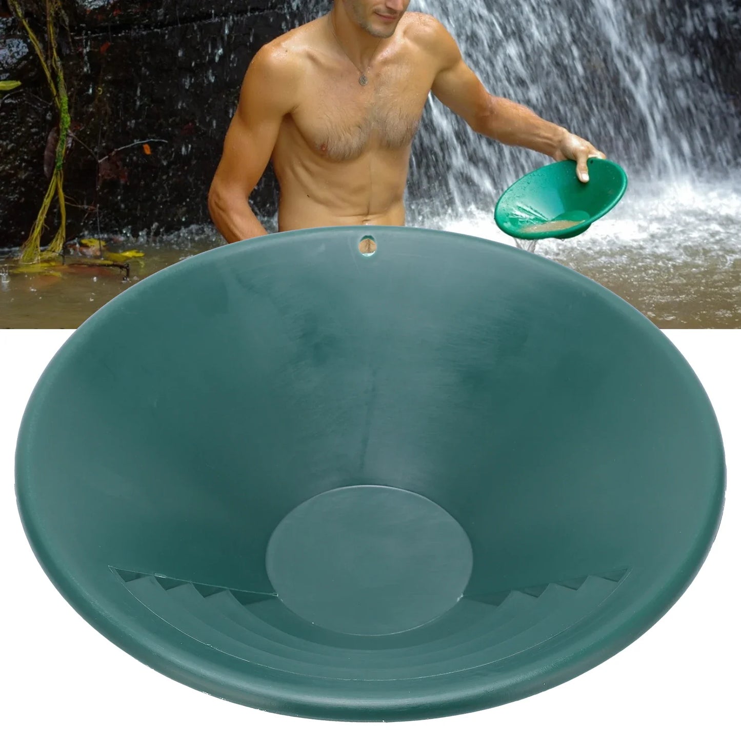 Gold Panning Pan ABS Sifting Classifier Washing Sieve Tray Accessory