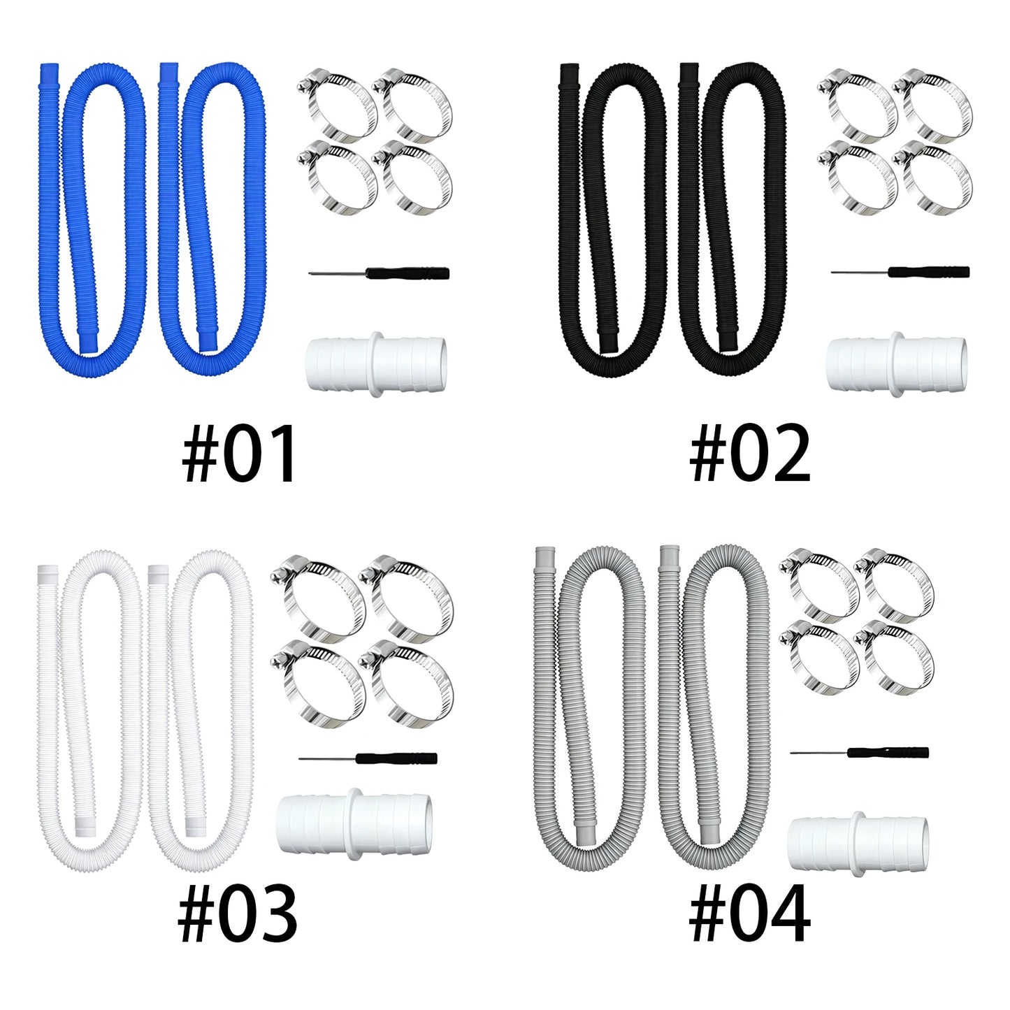 1.5m Inflatable Hot Spring Pools Hose Leak-Proof Above Ground Pools Filtration Pump Hoses 32mm For 300/330/530/1000 Gallon Pumps Peaceful Pleasures Health and Wellness