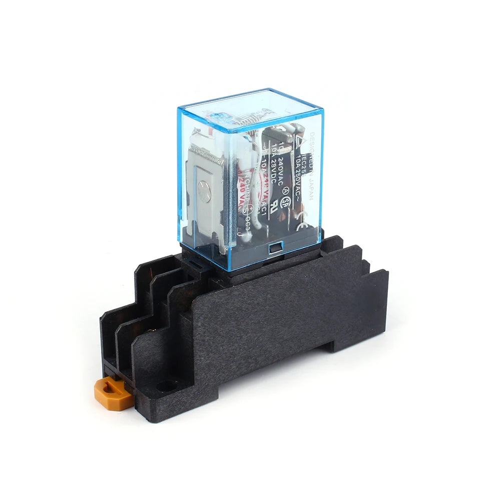 New AC 220V Coil Power Relay 10A DPDT LY2NJ HH62P HHC68A-2Z With Socket Base Power Relay with Socket Base Peaceful Pleasures Health and Wellness
