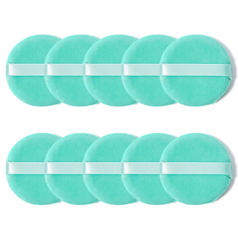Powder Puff Makeup Sponge Set 5-10 Pcs | Washable Round Puff