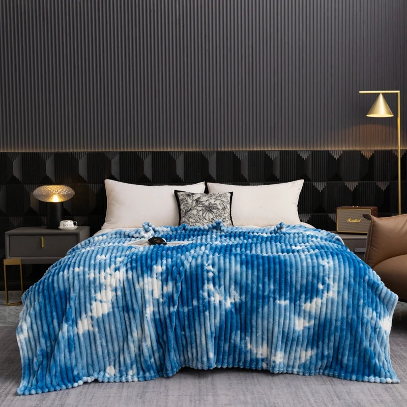 3D Jacquard Shaggy Blanket – Cozy Lightweight Throw for Bed & Sofa