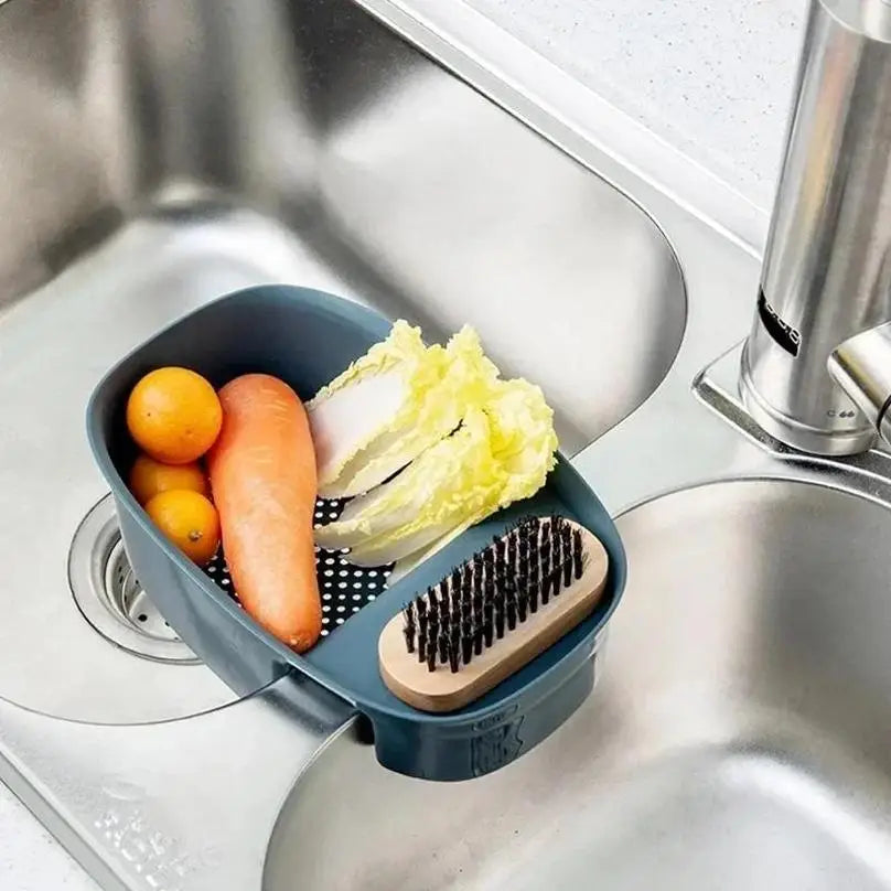 1pc-2pcs Collapsible Colander Kitchen Accessories Extendable Strainer Fruits Vegetables Noodle Drain Basket Drainer Over Sink Peaceful Pleasures Health and Wellness