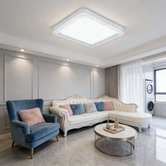 RUNTOIN Crystal LED Ceiling Light 24W 36W 48W – Modern Lamp LED Ceiling Light Peaceful Pleasures Health and Wellness