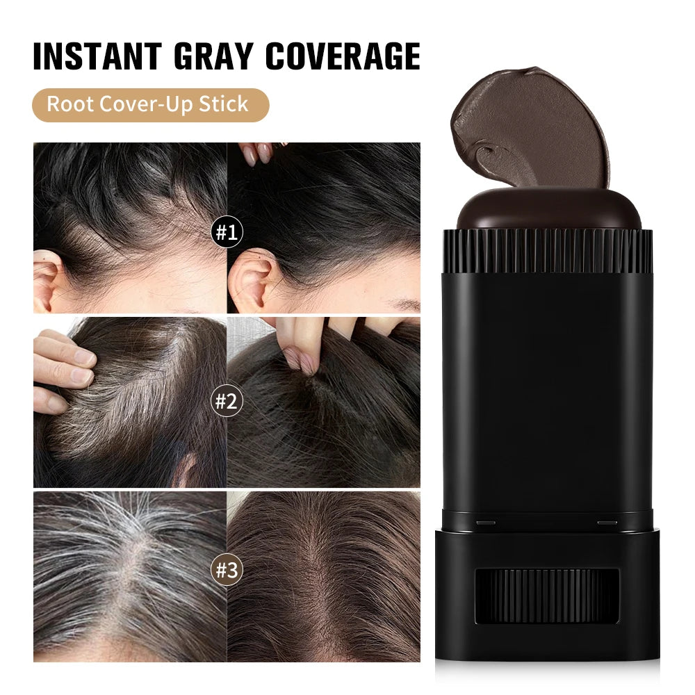 2in1 Hair Dye Stick with Comb Waterproof Sweat Proof Black Brown Coffee Long Lasting Temporary Hair Coloring Hairline Pen Peaceful Pleasures Health and Wellness