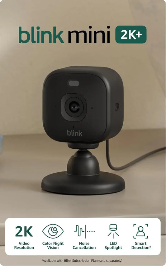2K Plug-in Security Camera with Color Night Vision, Motion Detection, Enhanced Audio - Indoor/Outdoor Use Peaceful Pleasures Health and Wellness United States