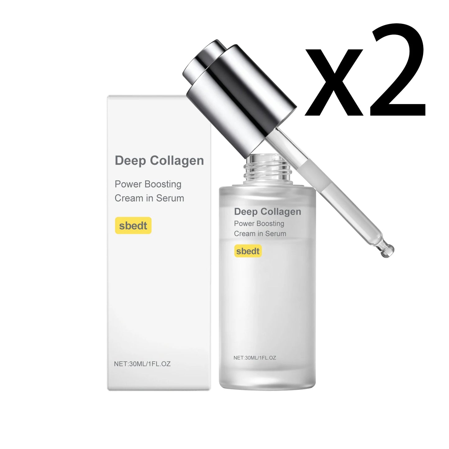 Hydrolyzed Collagen Firming Facial Essence Lock Skin Moisture Relieve Dryness Antioxidant Deep Moisturizing Face Soothing Serum Peaceful Pleasures Health and Wellness 2x30ml 30ml