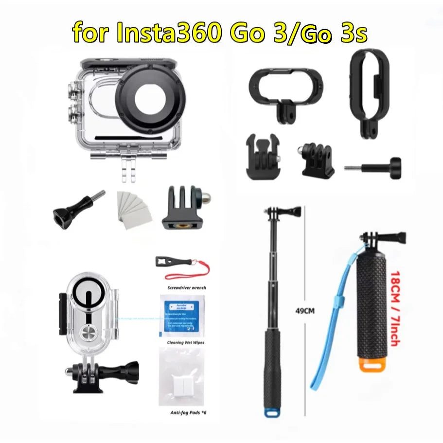 60M Waterproof Housing Case for Insta360 GO 3 & GO 3S