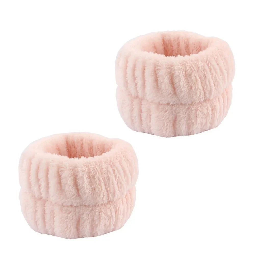 Cute Plush Wristband Hair Tie Makeup Mask Moisture Proof Sleeve Cover Hair Ring Headphone Women Peaceful Pleasures Health and Wellness