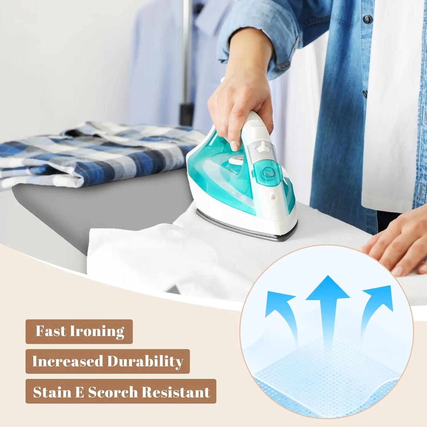 Compact Ironing Board 13x43" – Heavy-Duty, Adjustable Ironing Board Peaceful Pleasures Health and Wellness