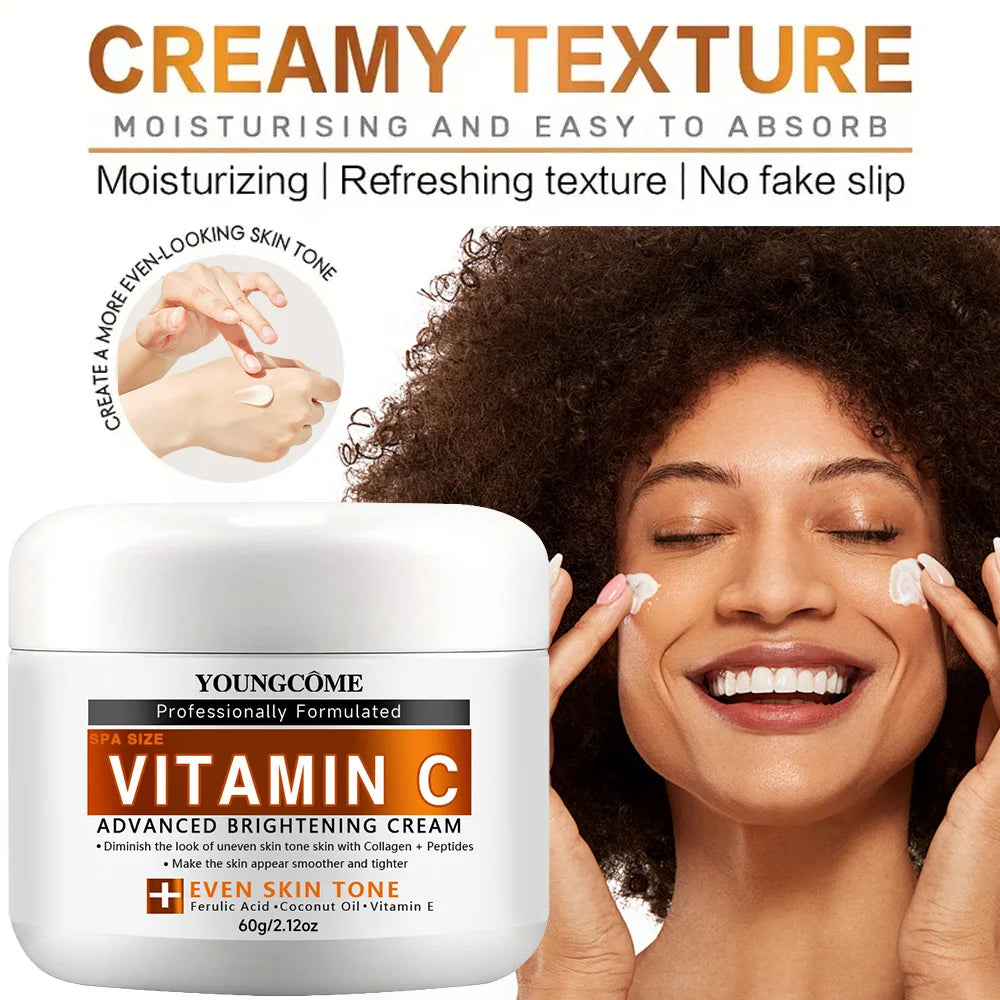 YOUNGCOME Vitamin C Face Cream – Brightening Firming Moisturizer Vitamin C Face Cream Peaceful Pleasures Health and Wellness