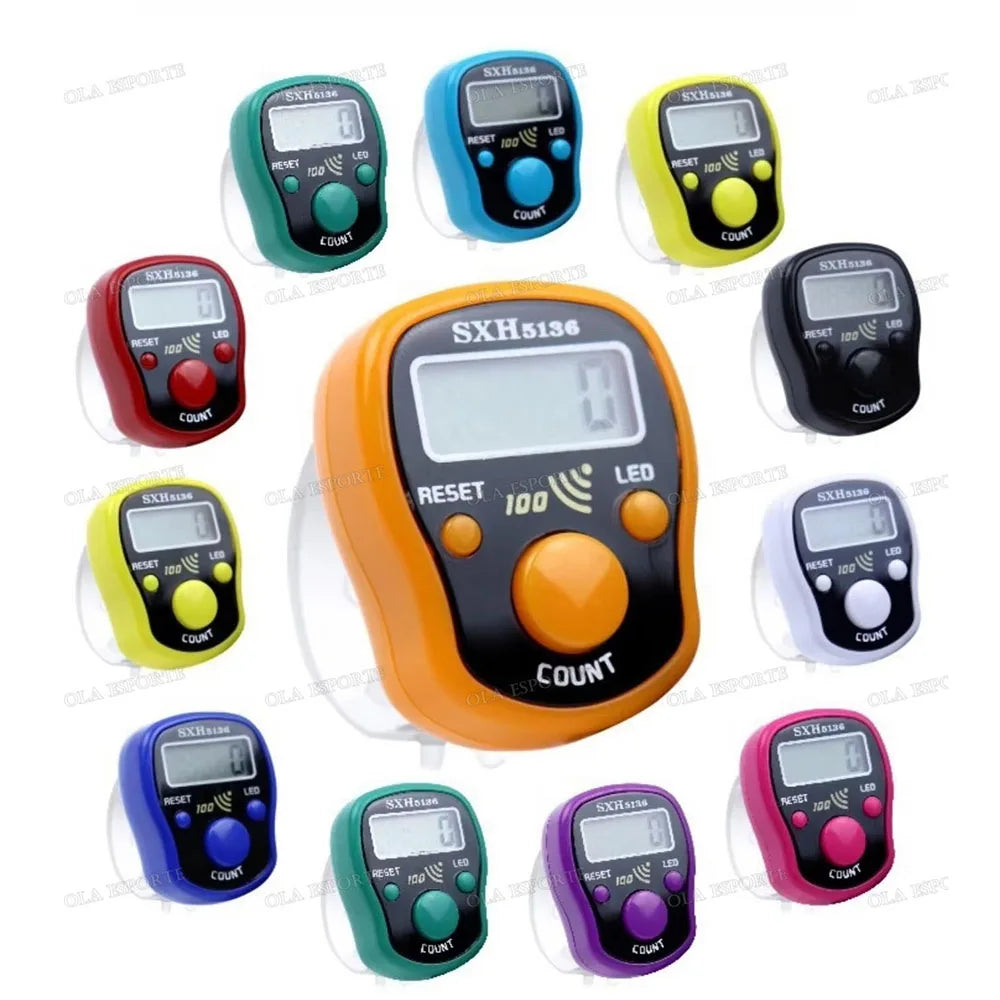 LCD Digital Finger Tally Counter Clicker with LED Backlight
