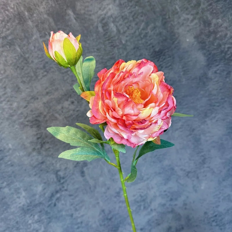 Large Silk Peony Artificial Flowers 2 Heads | Wedding Home Decor