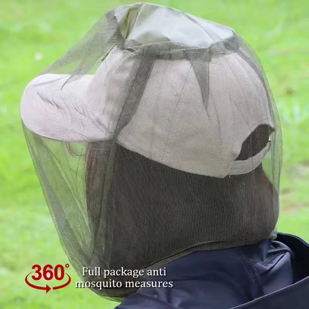 Mosquitoes Head Net Hat,Insect-Resistant Mosquitoes Head Net,Sun Protection Camping Bugs Net,For Outdoor/Hiking/Fishing Peaceful Pleasures Health and Wellness