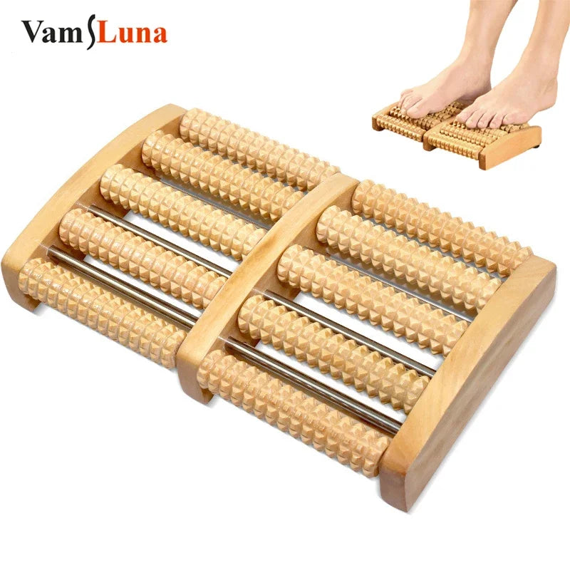 Wooden Foot Massage Roller – Plantar Fasciitis Pain Relief
