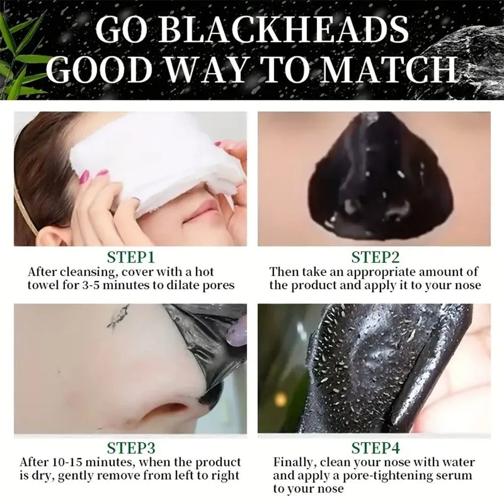 Bamboo Charcoal Peel-Off Mask – Deep Cleansing & Exfoliating 60g