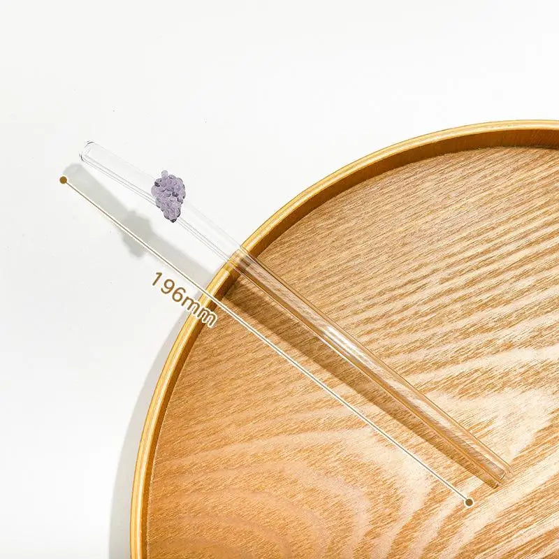 Reusable Glass Drinking Straw with Brush | BPA-Free Eco Gift